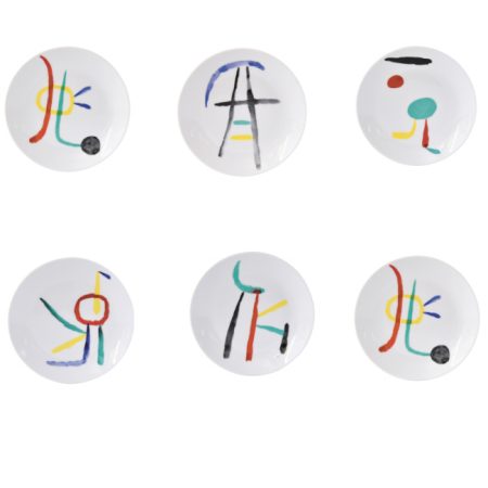 Coffret de 6 assiettes à mignardises MIRÓ
