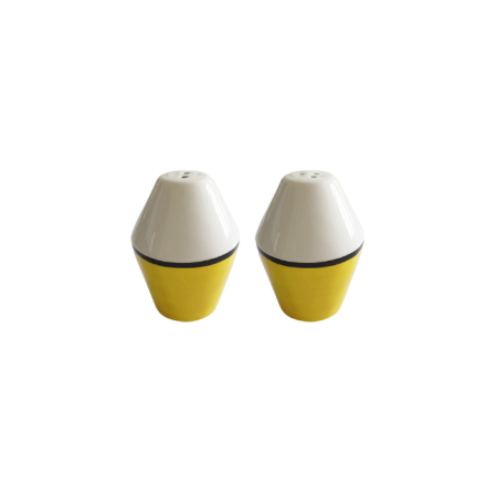 Set sel et poivre en céramique jaune
