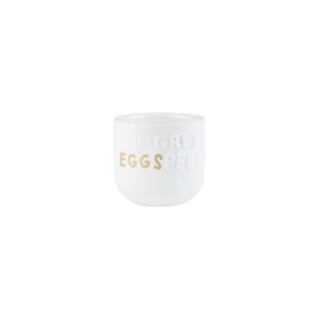 Coquetier Eggspectation en porcelaine