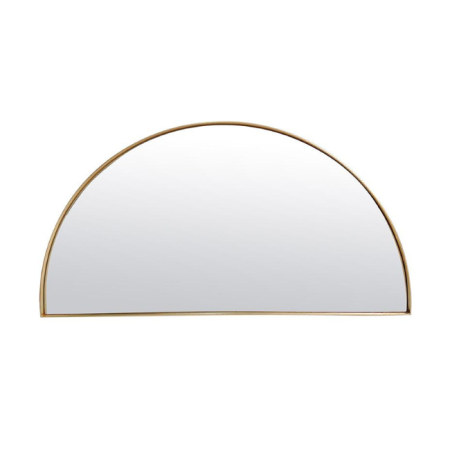 Miroir doré demi-cercle 50x100 cm