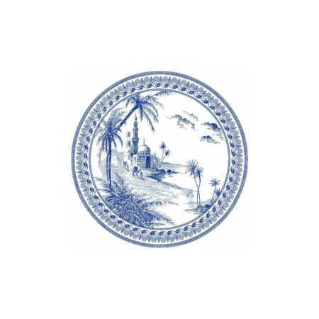 Assiette dessert Vue d'orient Les Dépareillées Bleu
