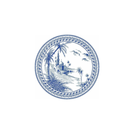 Coffret 4 assiettes canapés Les Dépareillées Bleu