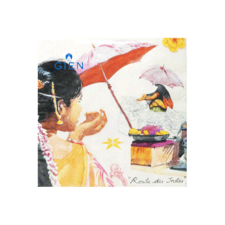 Paquet de 20 serviettes Route des Indes